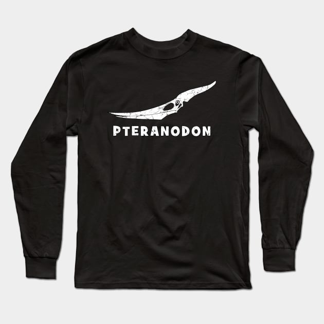 Pteranodon fossil skull Long Sleeve T-Shirt by NicGrayTees